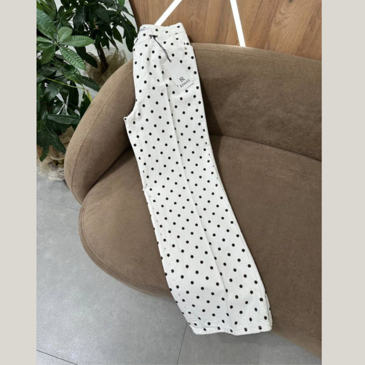 polka dots wide leg