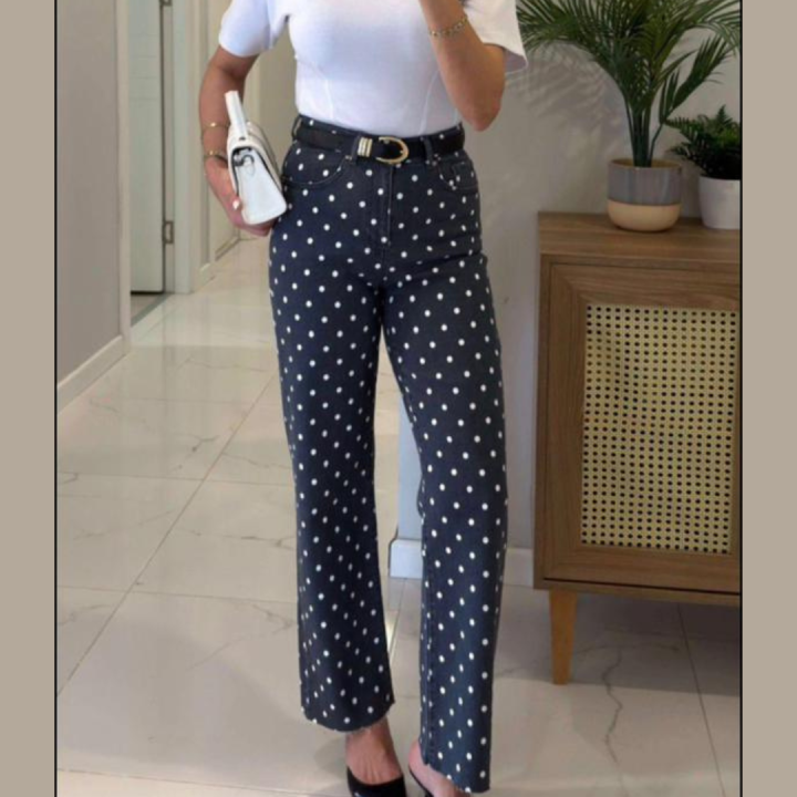 polka dots jeans