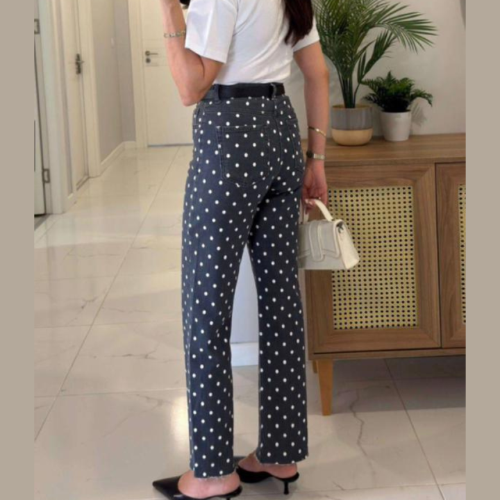 polka dots jeans