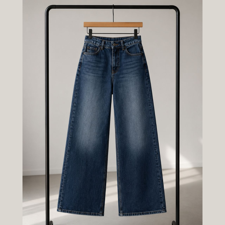 wide leg jeans رجل عريضة